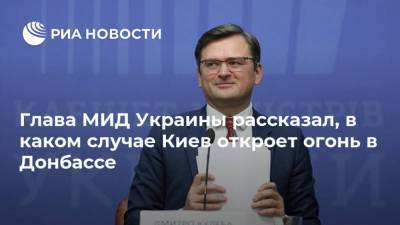 Глава МИД Украины рассказал, в каком случае Киев откроет огонь в Донбассе