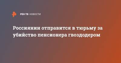 Россиянин отправится в тюрьму за убийство пенсионера гвоздодером