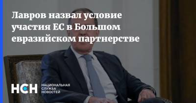 Лавров назвал условие участия ЕС в Большом евразийском партнерстве