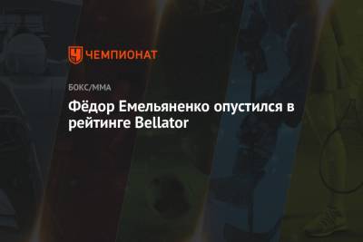 Фёдор Емельяненко опустился в рейтинге Bellator