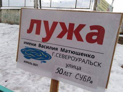В Североуральске появилась лужа имени главы города Матюшенко