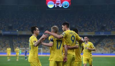 Украина осталась на 24-м месте в рейтинге сборных ФИФА