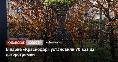 В парке «Краснодар» установили 70 ваз из лагерстремии