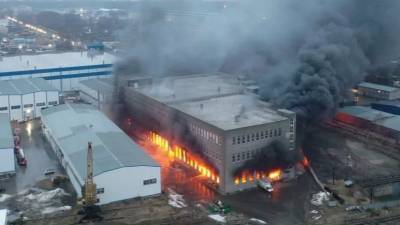 Пожар на складе бытовой химии в Люберцах локализован