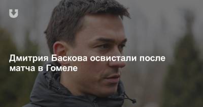 Дмитрия Баскова освистали после матча в Гомеле