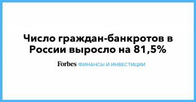 Число граждан-банкротов в России выросло на 81,5%