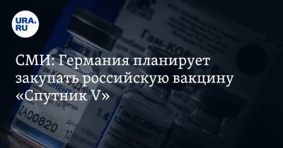 СМИ: Германия планирует закупать российскую вакцину «Спутник V»