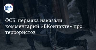 ФСБ: пермяка наказали комментарий «ВКонтакте» про террористов