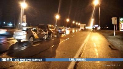 Пять автомобилей столкнулись на 22-м километре МКАД
