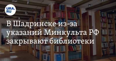 В Шадринске из-за указаний Минкульта РФ закрывают библиотеки
