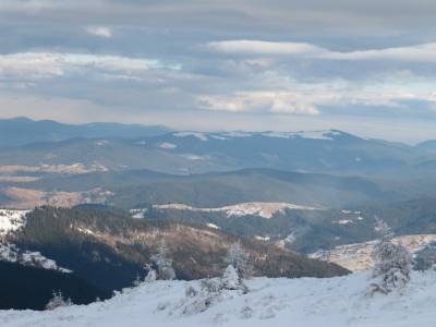 Карпатские вершины замело снегом: фото