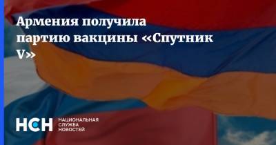 Армения получила партию вакцины «Спутник V»
