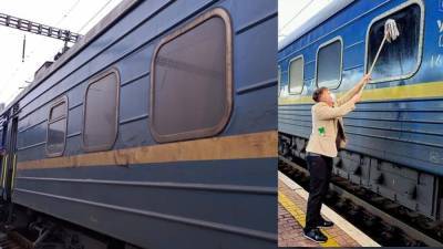 Датчанин сам помыл окно в поезде Укрзализныци: короткая сага о сервисе – фото