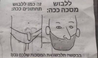 ФотКА дня: так в Израиле учат правильно носить маску