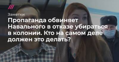 Пропаганда обвиняет Навального в отказе убираться в колонии. Кто на самом деле должен это делать?