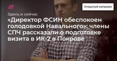 «Директор ФСИН обеспокоен голодовкой Навального»: члены СПЧ рассказали о подготовке визита в ИК-2 в Покрове