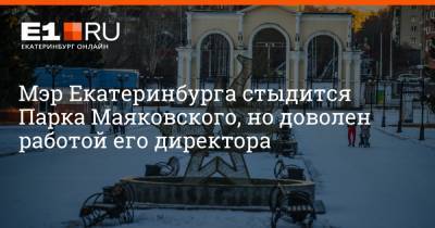 Мэр Екатеринбурга стыдится Парка Маяковского, но доволен работой его директора