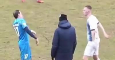 Зарядил мячом в лицо сопернику: российского футболиста дисквалифицировали за дикую выходку (видео)