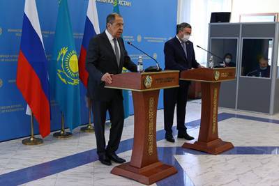 Пресс-конференция глав МИД России и Казахстана