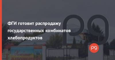ФГИ готовит распродажу государственных комбинатов хлебопродуктов - thepage.ua