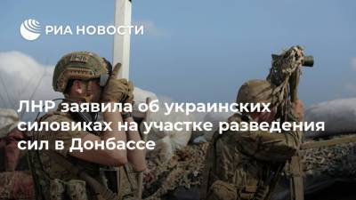 ЛНР заявила об украинских силовиках на участке разведения сил в Донбассе