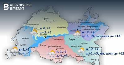Сегодня в Татарстане ожидается дождь, мокрый снег и до +9 градусов