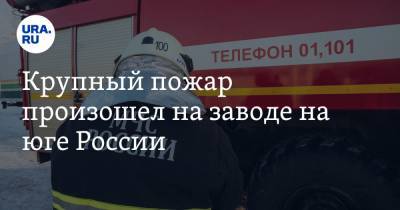Крупный пожар произошел на заводе на юге России. Видео