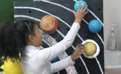 Ученики тюменской школы создали макет Солнечной системы