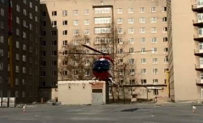 Вертолет оперативно доставил тяжелобольную из горного района Карпат в больницу Львова (ВИДЕО)