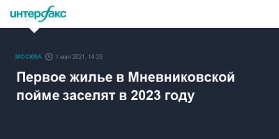 Первое жилье в Мневниковской пойме заселят в 2023 году