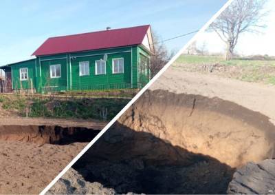 В Башкирии жители Благовещенска обнаружили 6-метровую яму