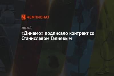 «Динамо» подписало контракт со Станиславом Галиевым