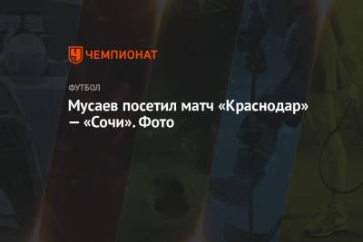 Мусаев посетил матч «Краснодар» — «Сочи». Фото