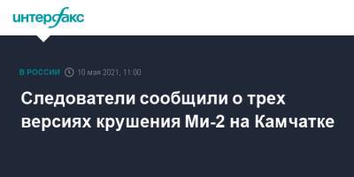 Следователи сообщили о трех версиях крушения Ми-2 на Камчатке - interfax.ru - Москва