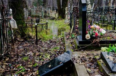 На Красносельском кладбище неизвестные сожгли три могилы