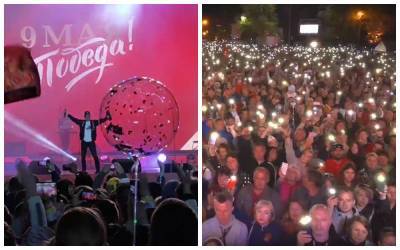 Без масок и дистанции: оккупанты в Крыму устроили массовый концерт ко Дню победы – фото, видео
