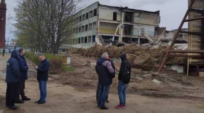В Орше взрывают неэксплуатируемое здание завода "Легмаш"
