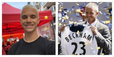 Ромео Бекхэм отрезал свои локоны и сделал ультрастрижку - футболист потроллил сына - фото до и после - ТЕЛЕГРАФ
