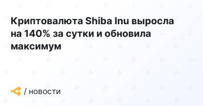Криптовалюта Shiba Inu выросла на 140% за сутки и обновила максимум