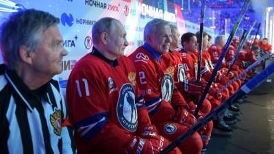 Путин забил семь шайб в гала-матче Ночной хоккейной лиги