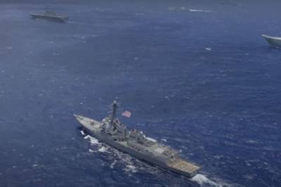 Американский корабль сделал 30 выстрелов из-за маневров ВМС Ирана