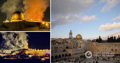 Пожар на Храмовой горе в Израиле: появились видео происшествия