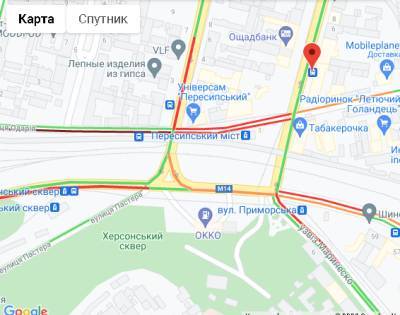 Пробки в Одессе сковали дороги в первый рабочий день недели (карта)