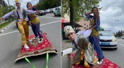 В Харькове дорожная полиция остановила «Алладина на ковре-самолете»