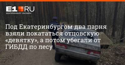 Под Екатеринбургом два парня взяли покататься отцовскую «девятку», а потом убегали от ГИБДД по лесу