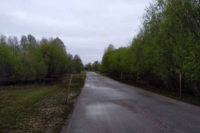 В Рязанской области от воды освободилась дорога у поселка Сенин-Пчельник