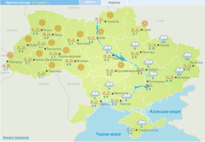 Сильный ветер и дожди во многих областях: прогноз погоды на сегодня в Украине