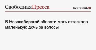 В Новосибирской области мать оттаскала маленькую дочь за волосы