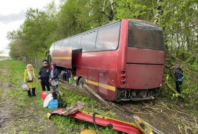 В России попал в аварию автобус из Донецка