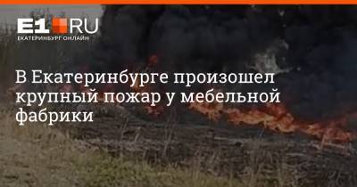 В Екатеринбурге произошел крупный пожар у мебельной фабрики